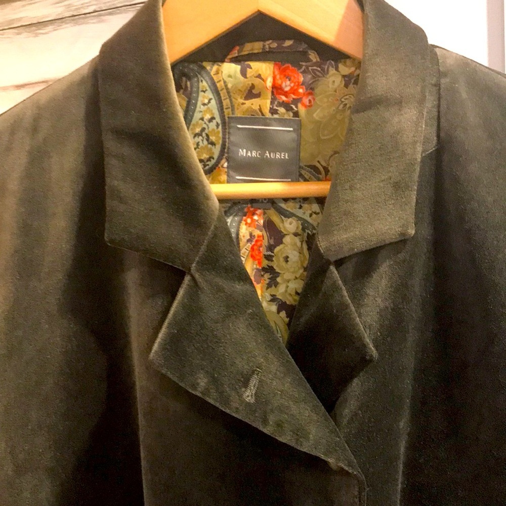Marc Aurel Green Velvet  Blazer Jacket- EU-46/US L